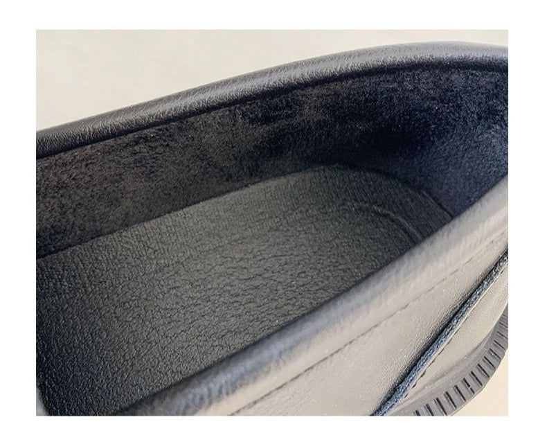 حذاء مكتب نسائي أسود بكعب منخفض