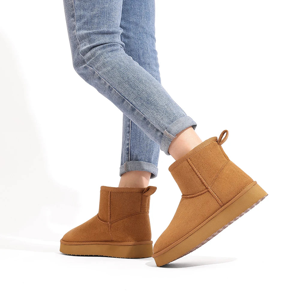 Evshine Memory Foam Ankle Boots – Waterproof Winter Snow Boots