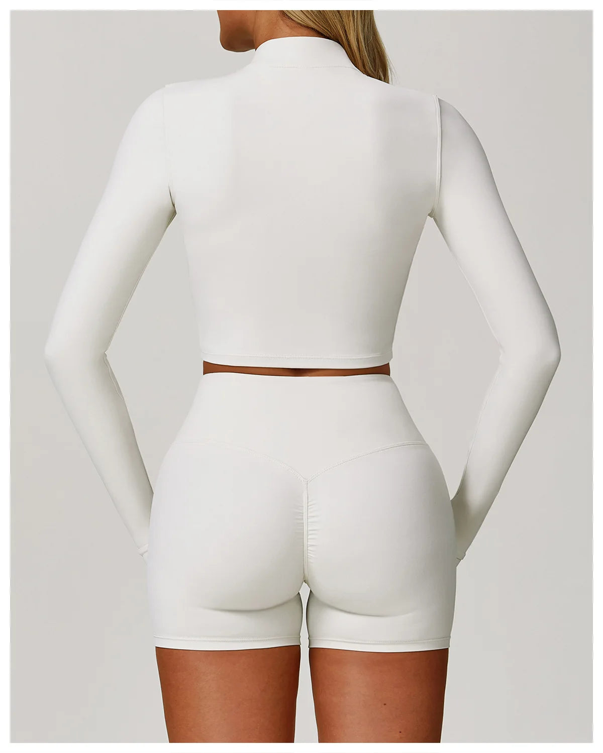 Women's Sexy Zip Long Sleeve Yoga Jacket – Workout Running Cycling Top