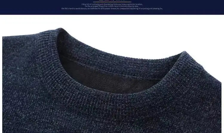 Men's Mink Cashmere O-Neck Sweater
