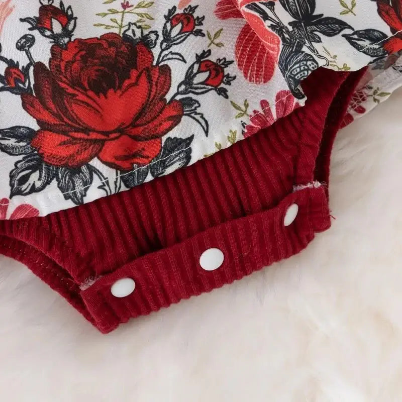 فستان بناتي مع جمبسوت مخطط بعقدة فيونكة