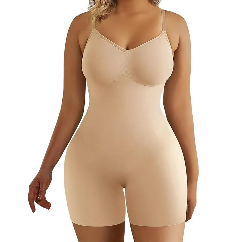 Women's Seamless Tummy Control Bodysuit – Stretch Shapewear Body Shaper