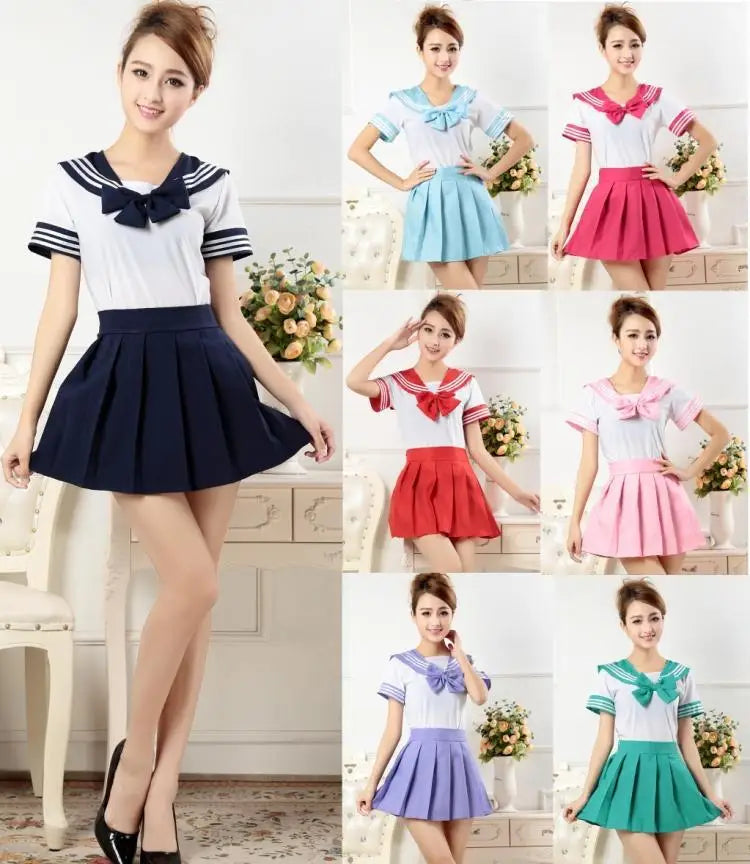 Japanese JK Sailor Schoolgirl Cosplay Uniform