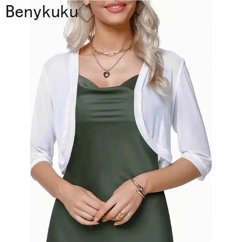 Vintage Mesh Bolero Shrug Cropped Jacket