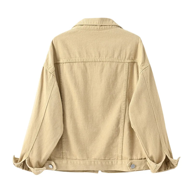 Pure Color Women's Denim Jacket