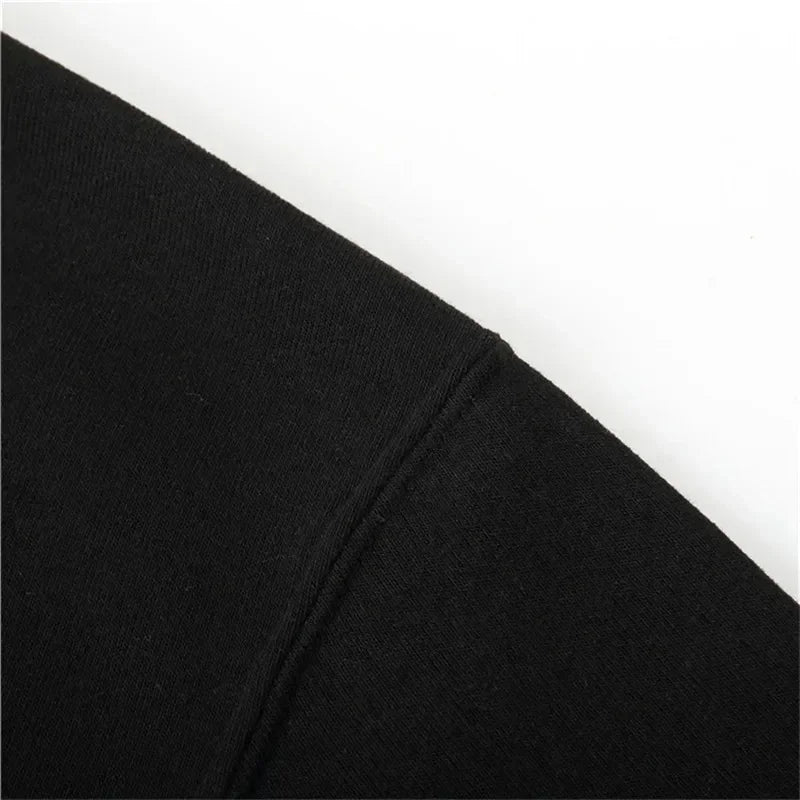 هودي جرافيكي للرجال بمقاسات كبيرة - أسود بأكمام طويلة