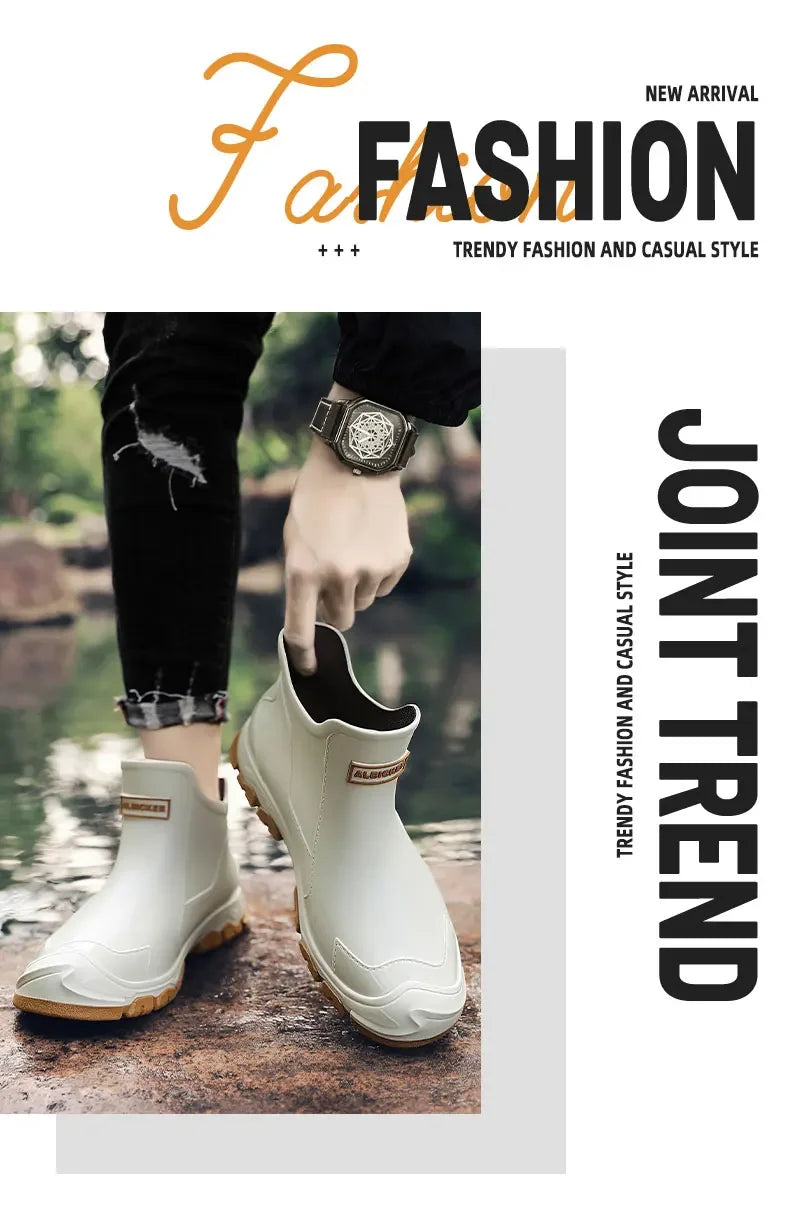 Men’s Casual Ankle Rain Boots 2025