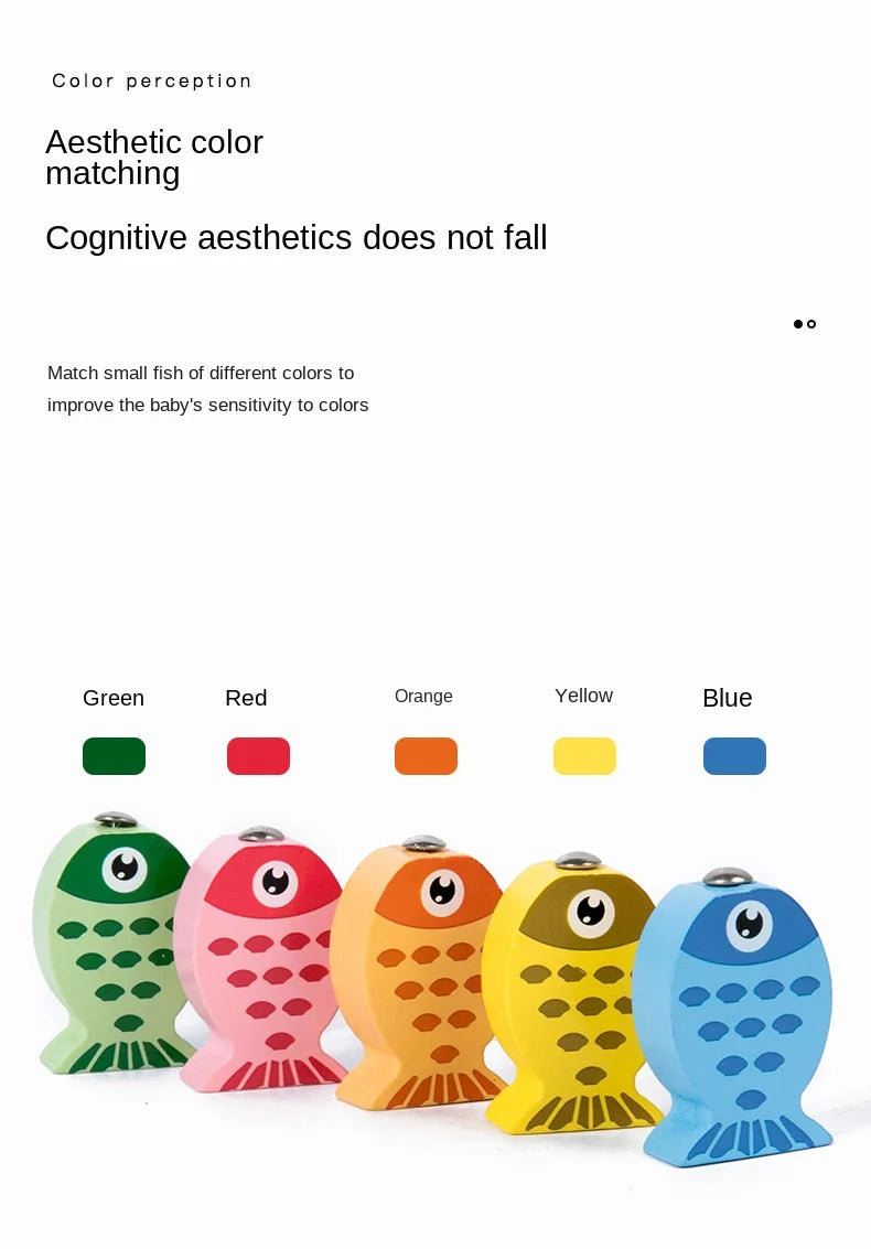 Wooden Alphabet Fishing Game Toy