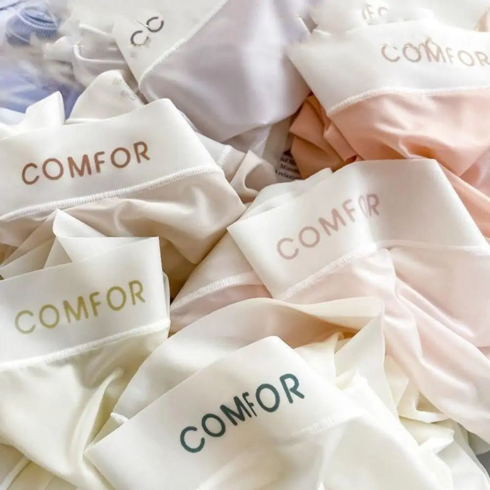 سراويل داخلية نسائية من الحرير الجليدي المكشكش