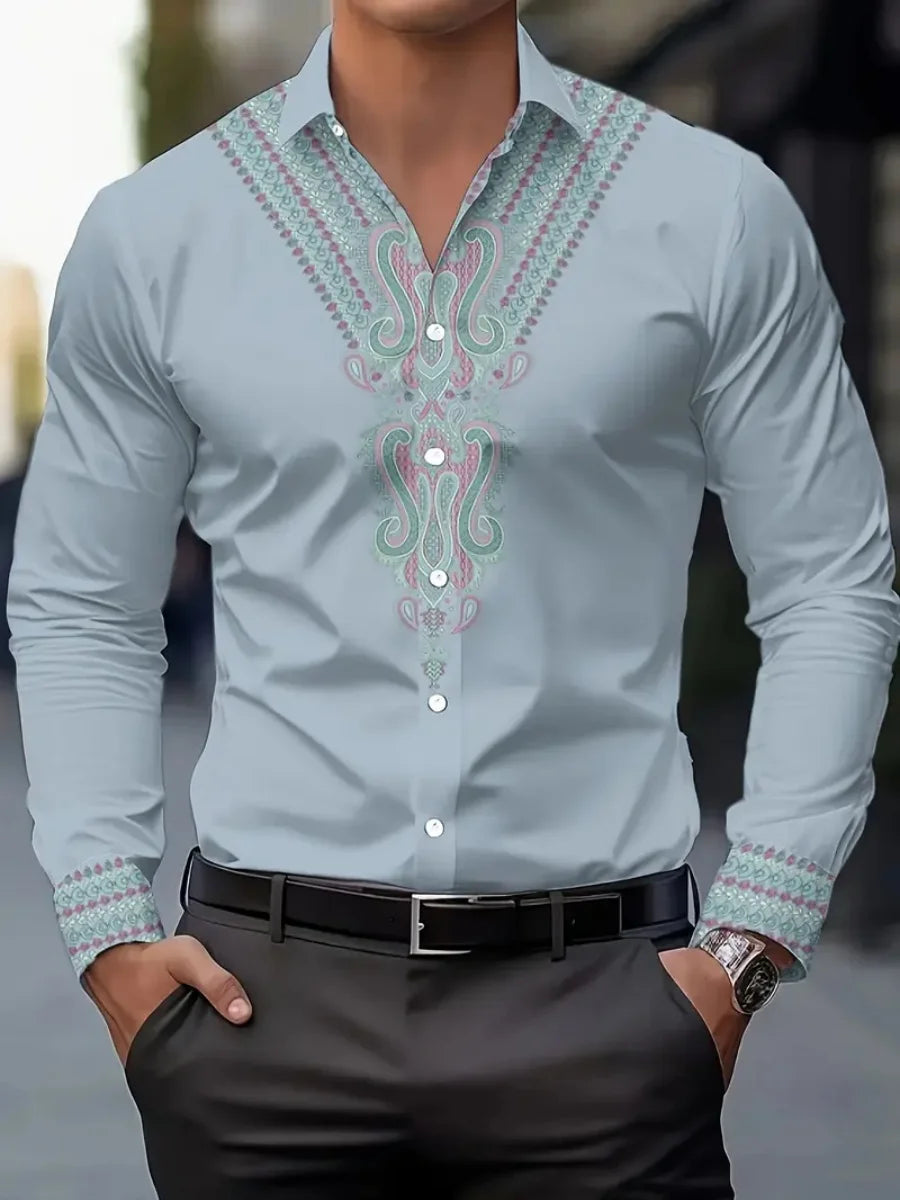 Men Hawaiian Print Shirt