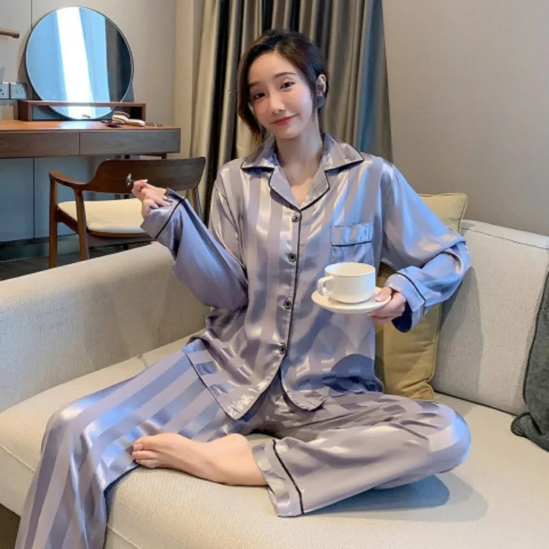 Women's Satin Pajama Set