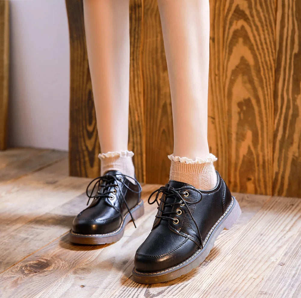أحذية أوكسفورد نسائية بتصميم ريترو – ٢٠٢٥