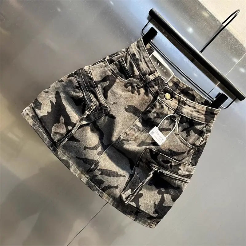 CamoChic™ – Camouflage Workwear Skirt (Mini Harajuku Hip Look)