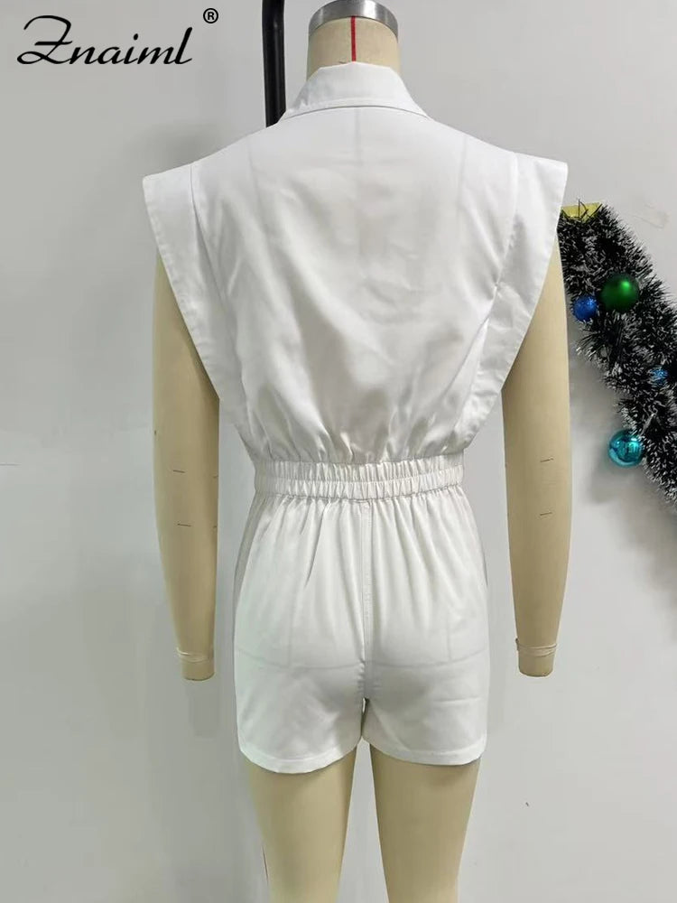 VivaPatch™ – White Patchwork Birthday Jumpsuit (Trendy, Flattering & Standout)