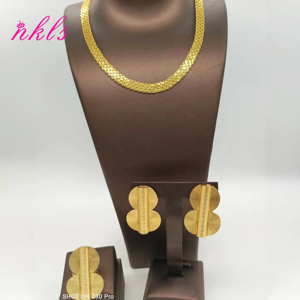 Ethiopian Gold Chain Jewelry Set