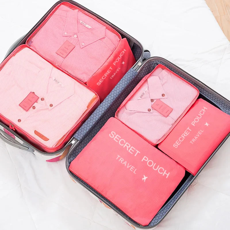 6-Piece Oxford Travel Organizer Set – Packing Cubes
