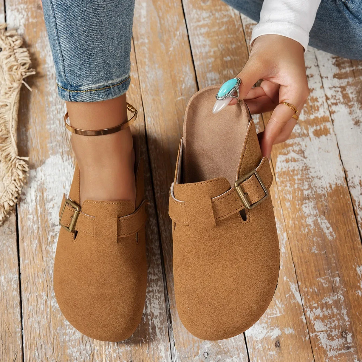 أحذية ثلج نسائية بكعب منخفض حتى منتصف الساق