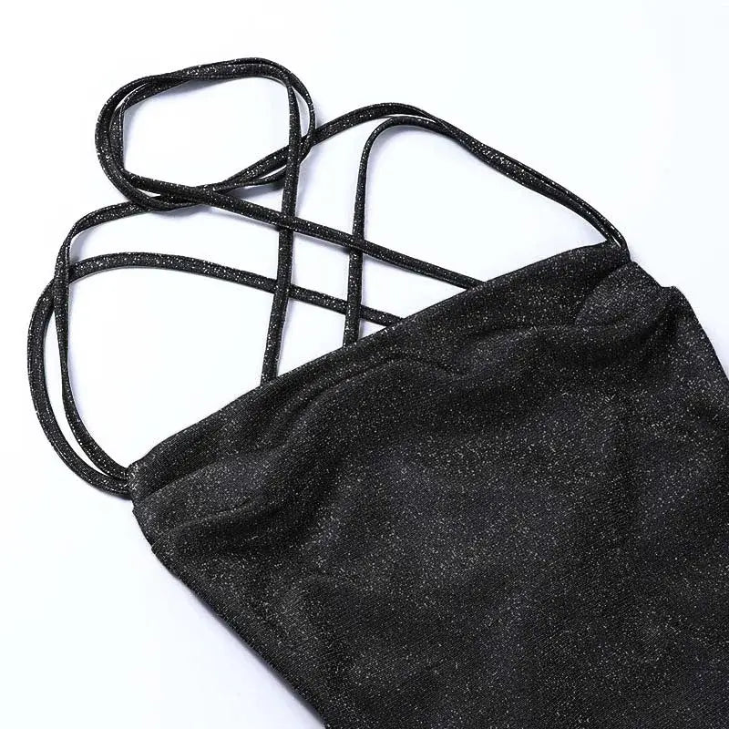 Women's Dresses Glitter Backless Strappy