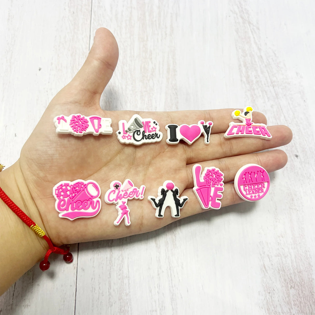 Women Cheerleader Shoe Charms Accessories