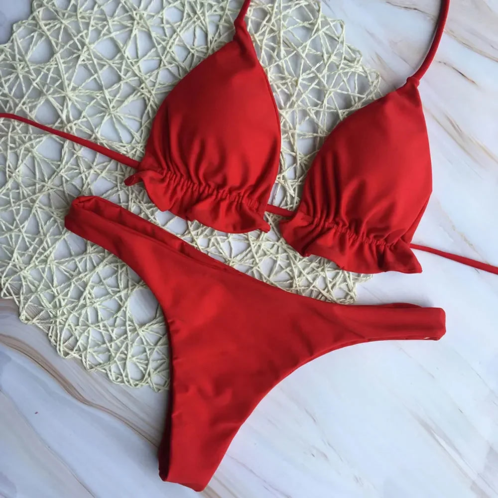 Lace-Up Brazilian Bikini