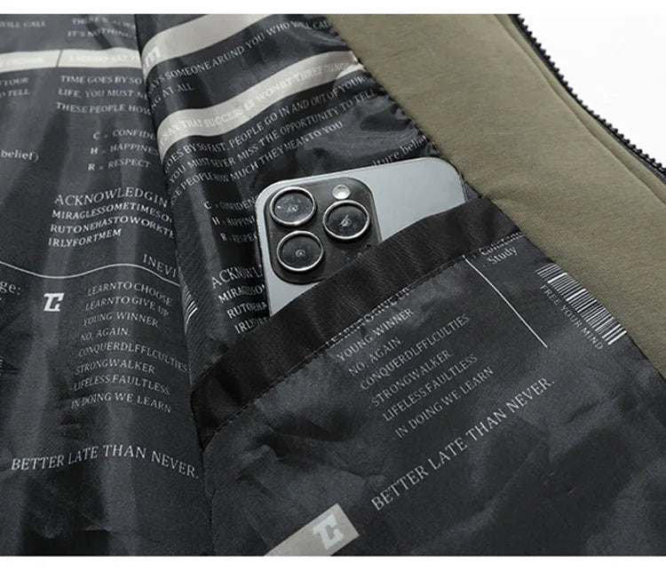 جاكيت رجالي بغطاء للرأس بمقاسات كبيرة - معطف شتوي 8XL