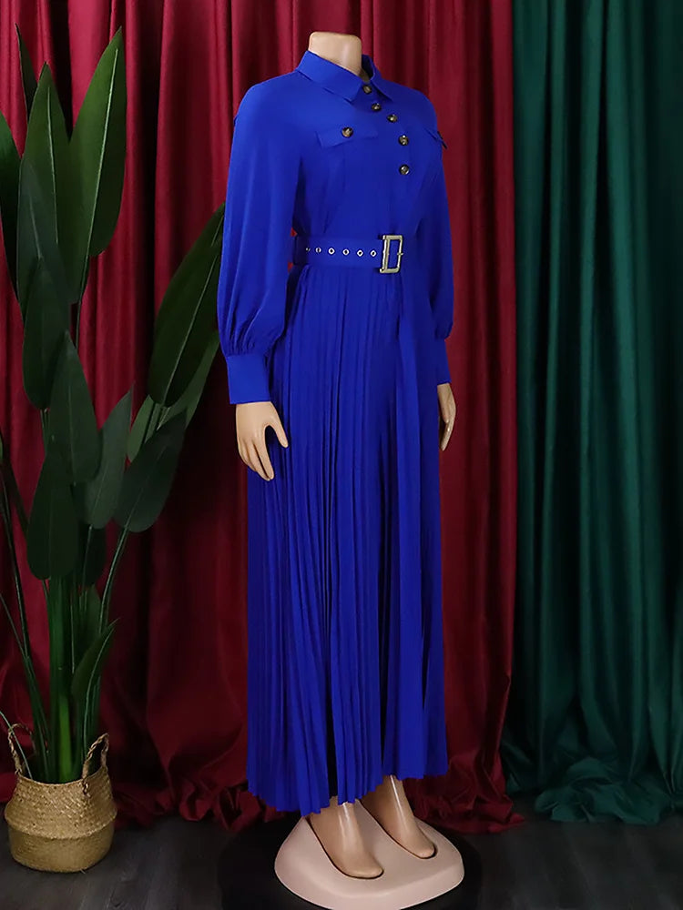 MaxiFit™ – Belted Button Maxi Office Jumpsuit (Work Chic, Waist-Defining & Longline)