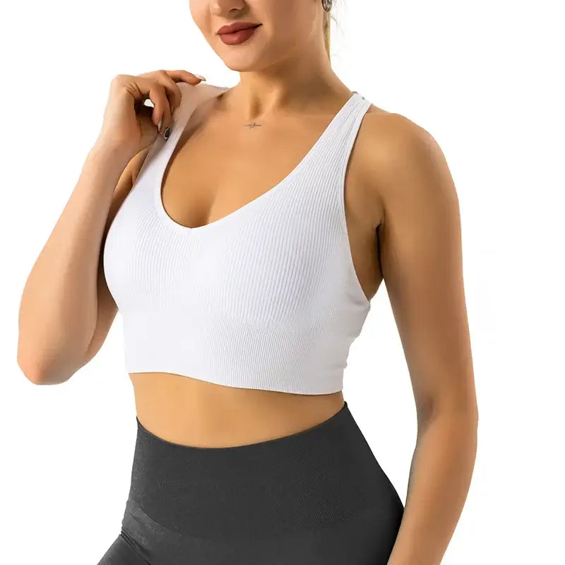 Women Ribbed Galaxy Seamless Sports Bra