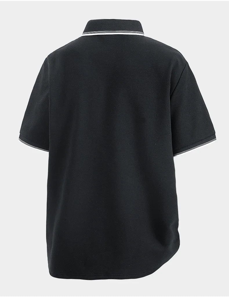 قميص بولو جولف قطني كبير الحجم للرجال