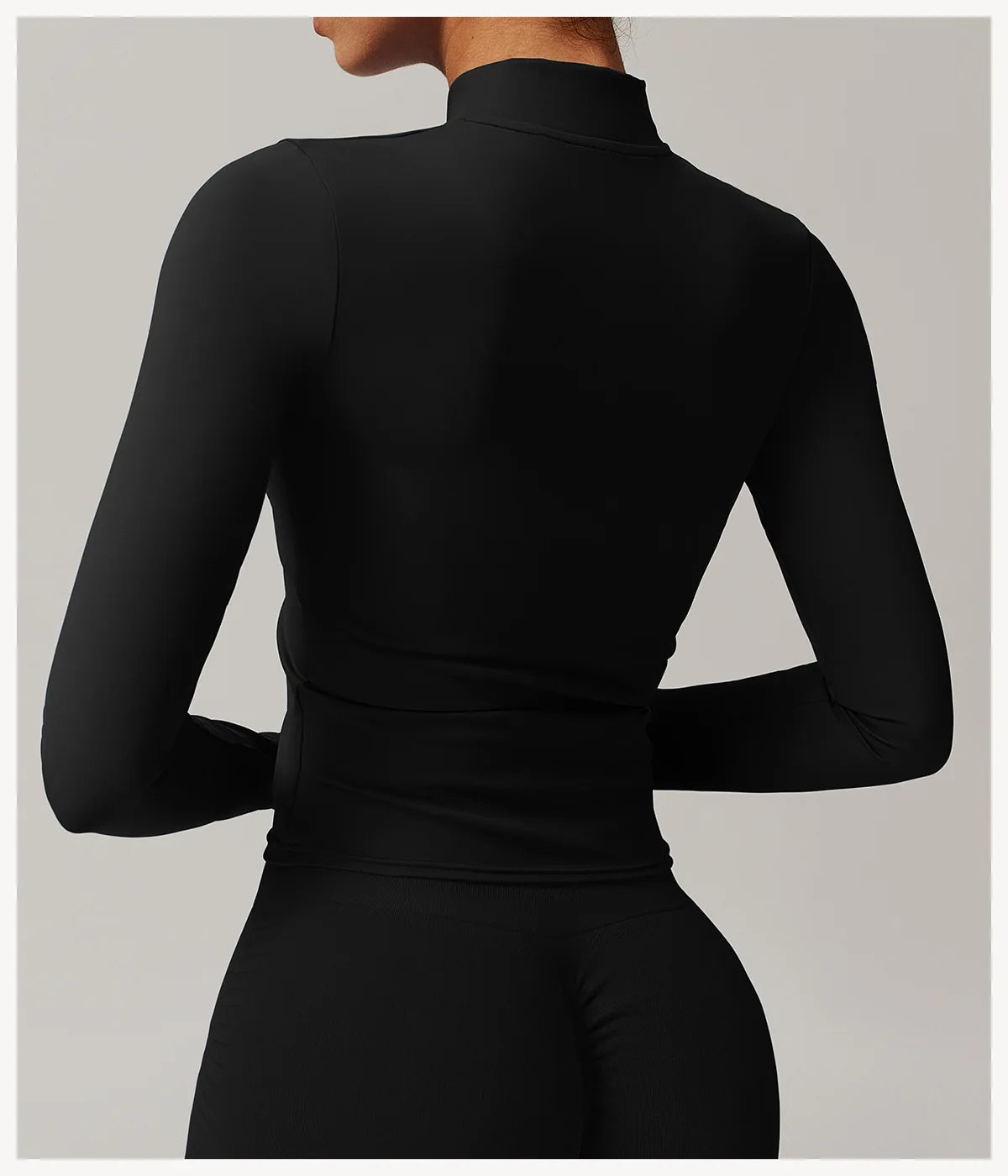 Women's Zip Long Sleeve Yoga Jacket – Slim Fit Gym Training Top