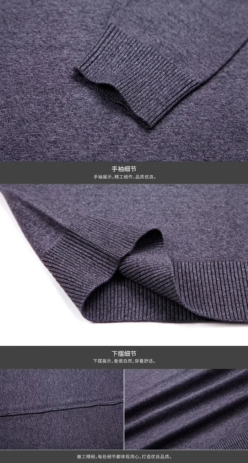 سترة رجالية محبوكة برقبة على شكل حرف V بمقاسات كبيرة