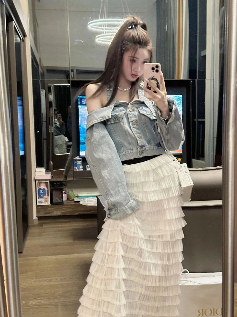 Women’s Vintage Sleeveless Denim Vest Streetwear