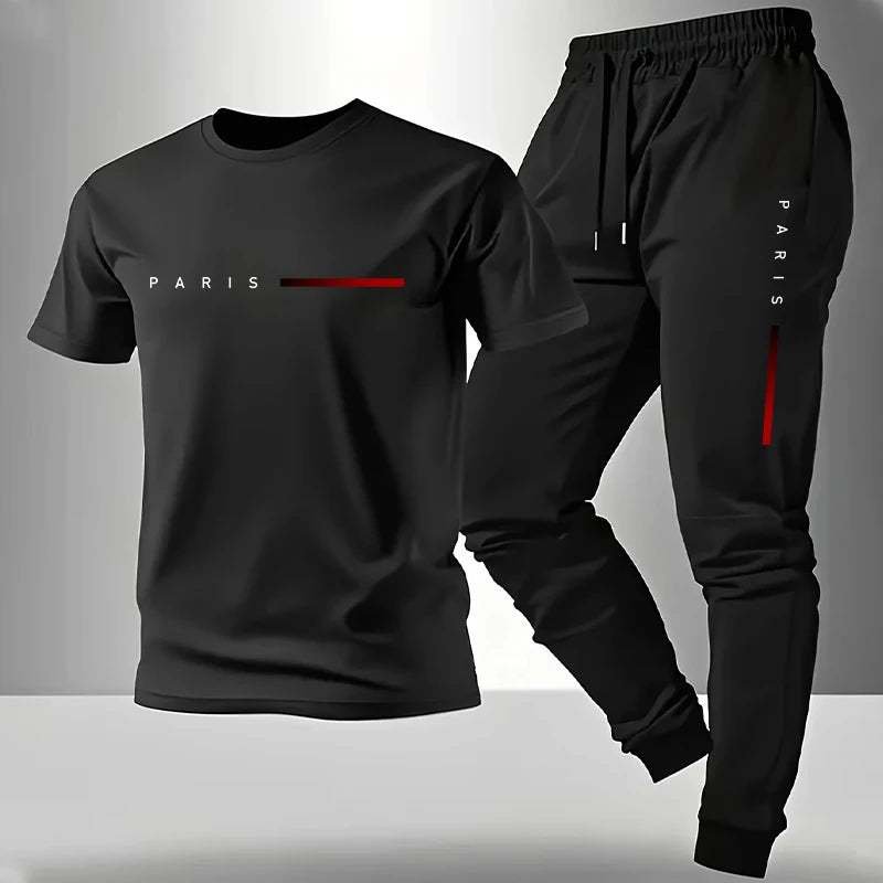 Men's T-Shirt & Sweatpants Tracksuit Set