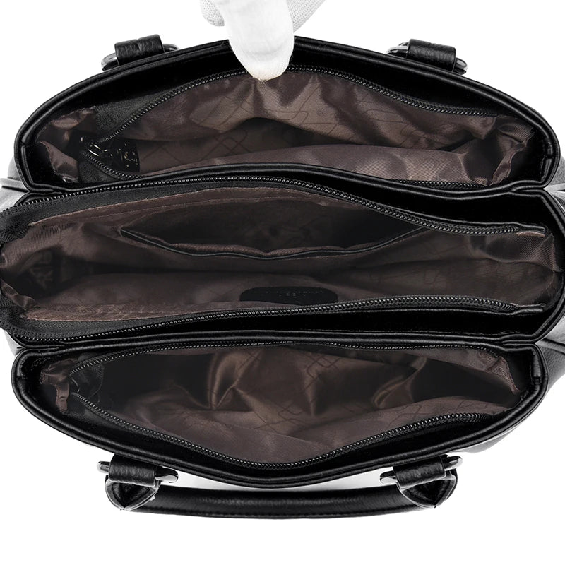 Triple Compartment Tote Bag