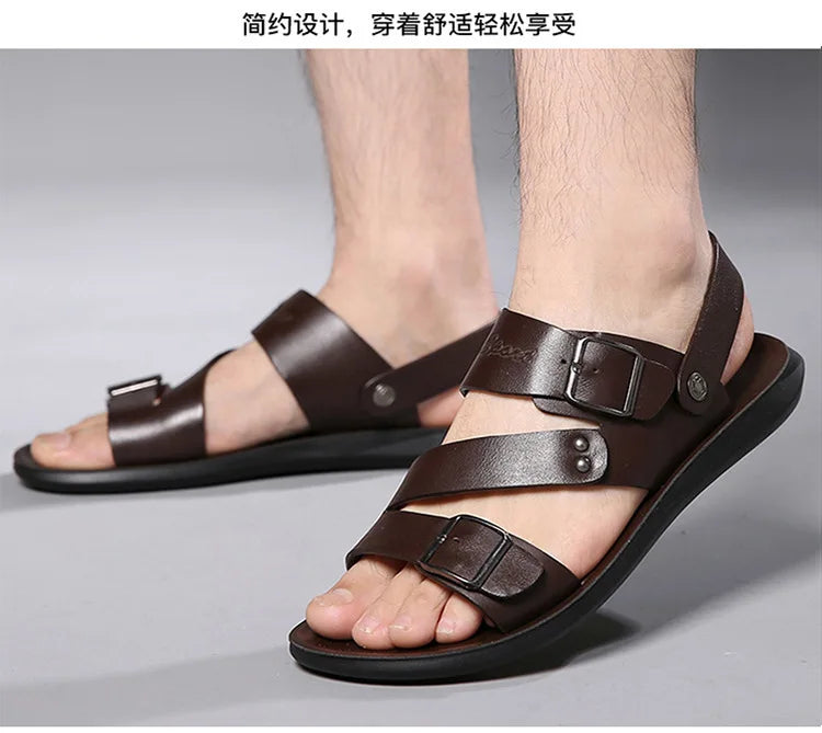 Men Soft Sole Leather Sandals