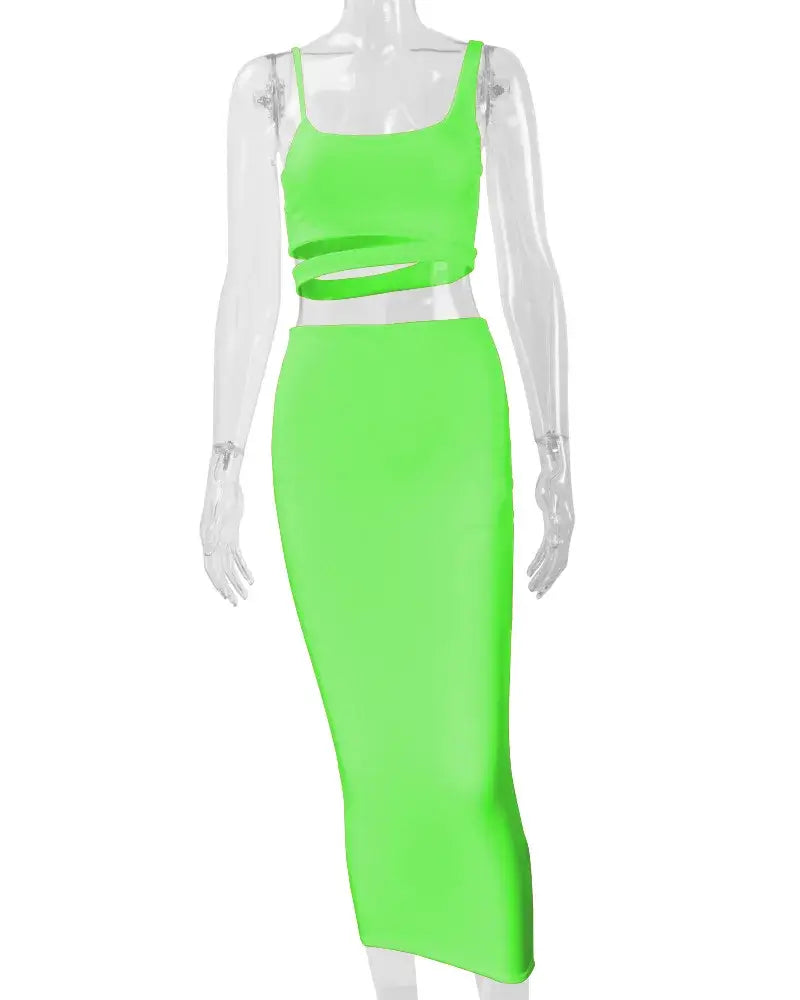 Chic Party Night Dress – Two Piece Set for Women