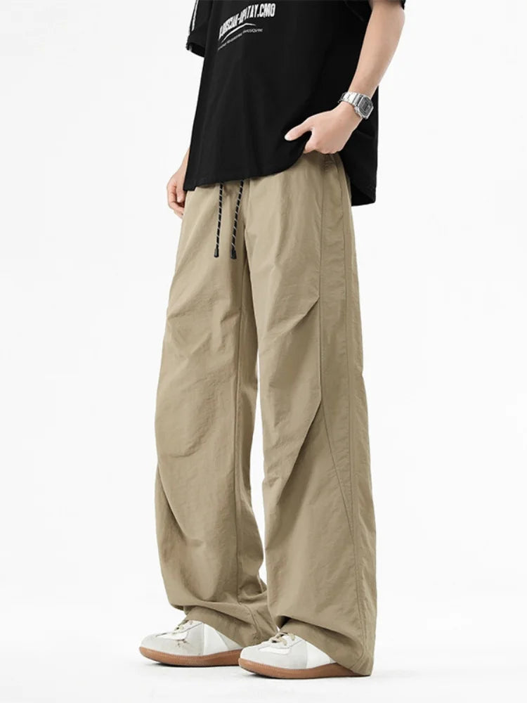 بنطلون كارغو واسع الساق للرجال
