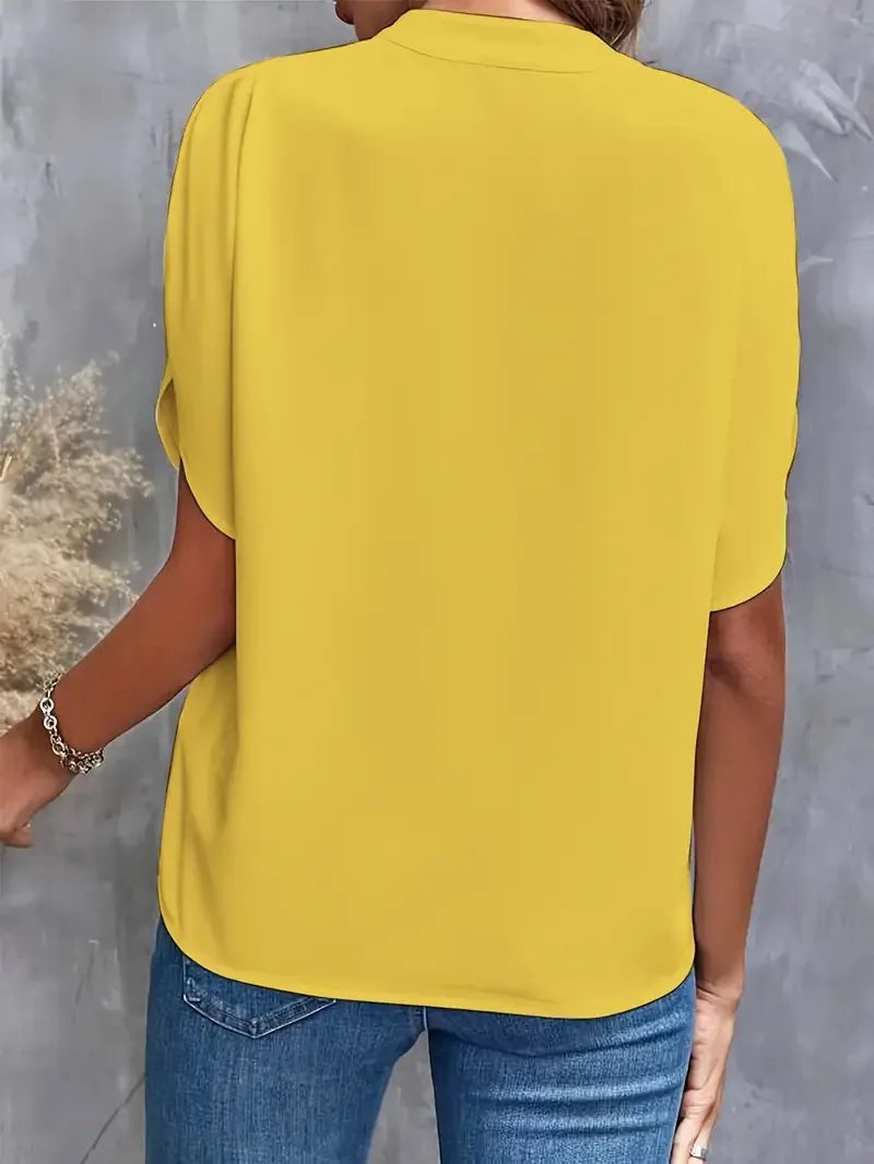 Sophia V-Neck Office Blouse