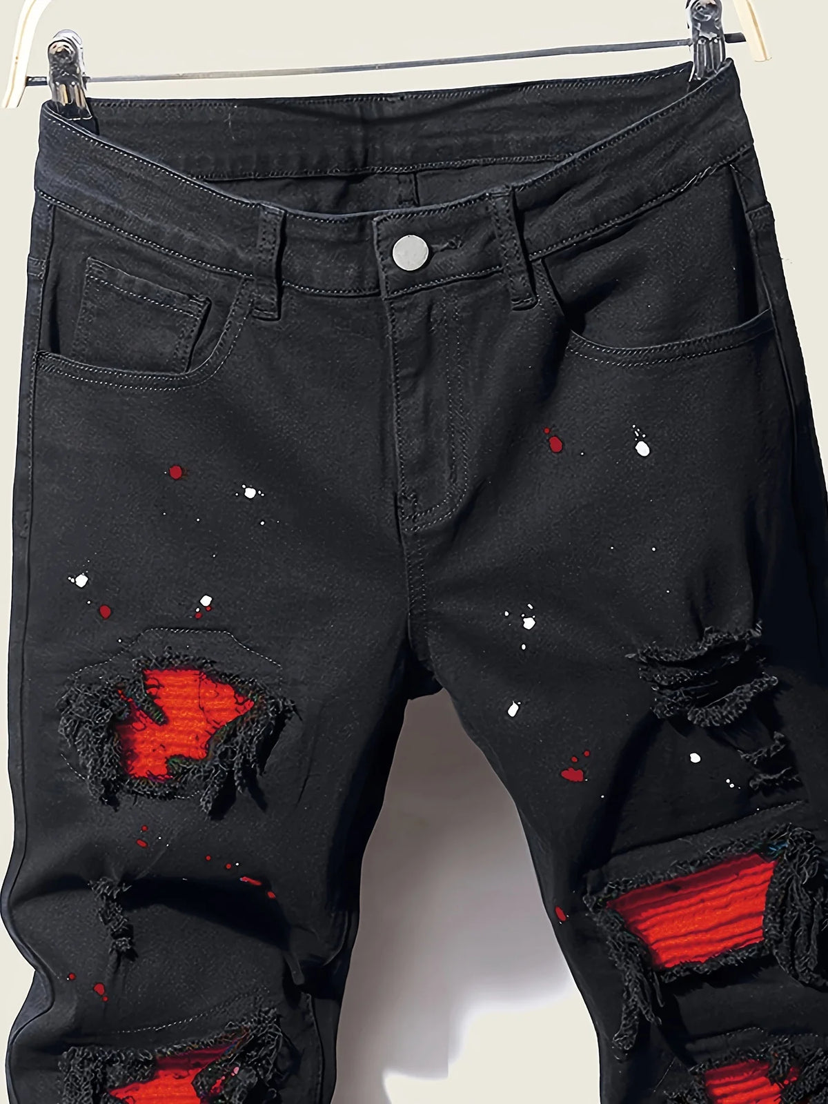 Men's Splash Ink Patchwork Jeans