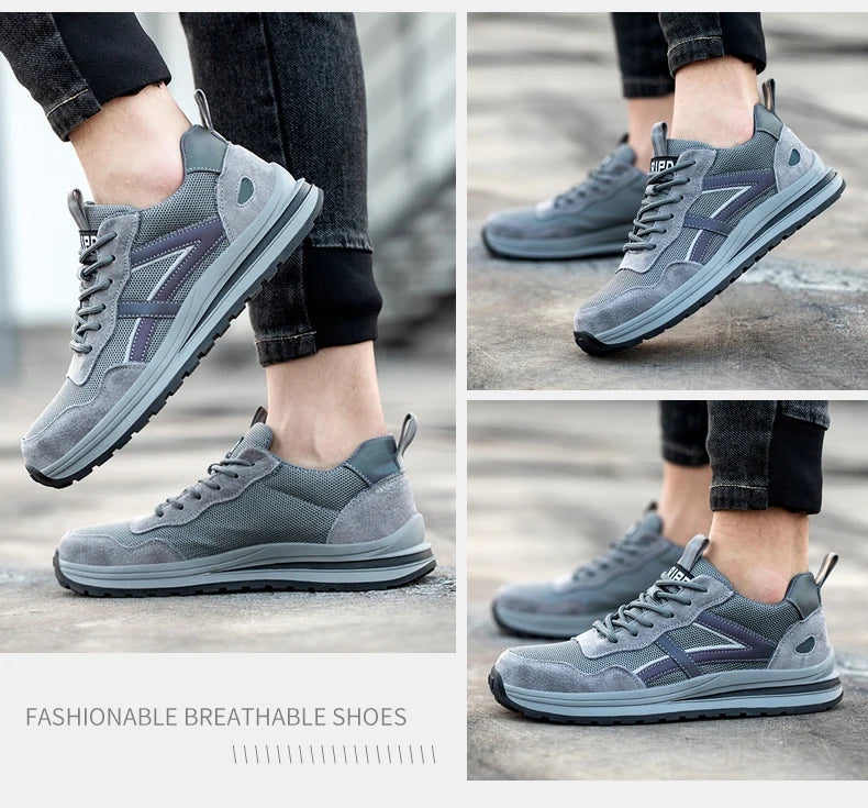 أحذية أمان رجالية بأصابع فولاذية