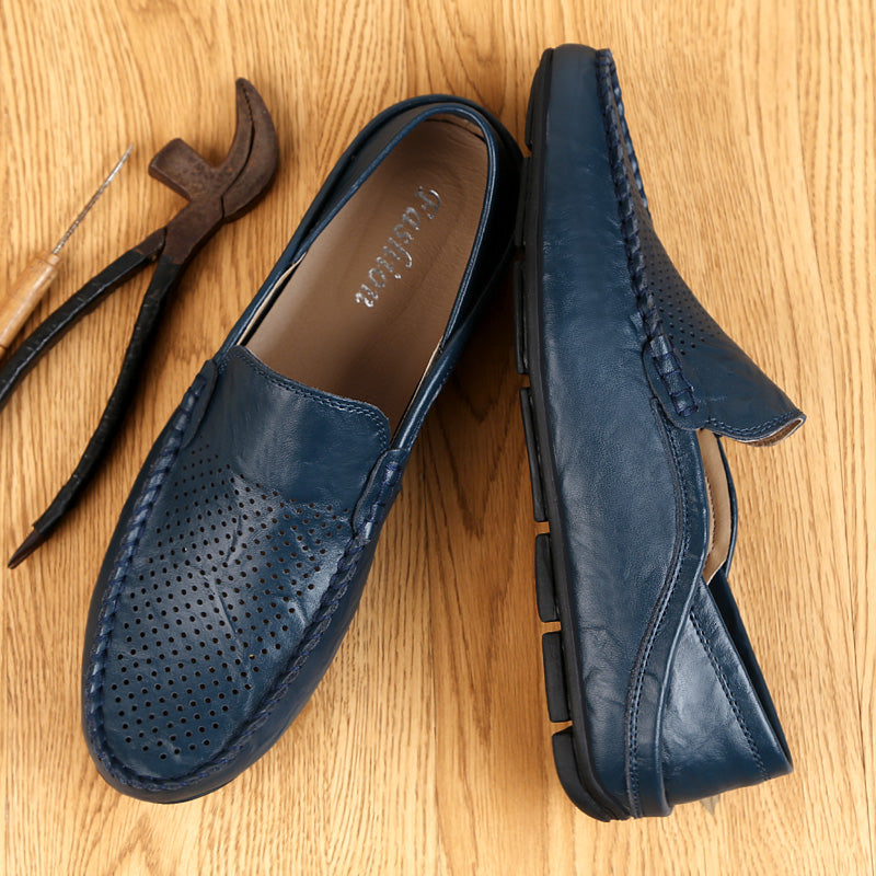 Men Italian Style Leather Moccasins