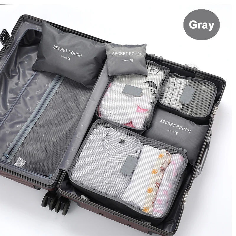 6-Piece Travel Clothes Organizer Set – Packing Cubes