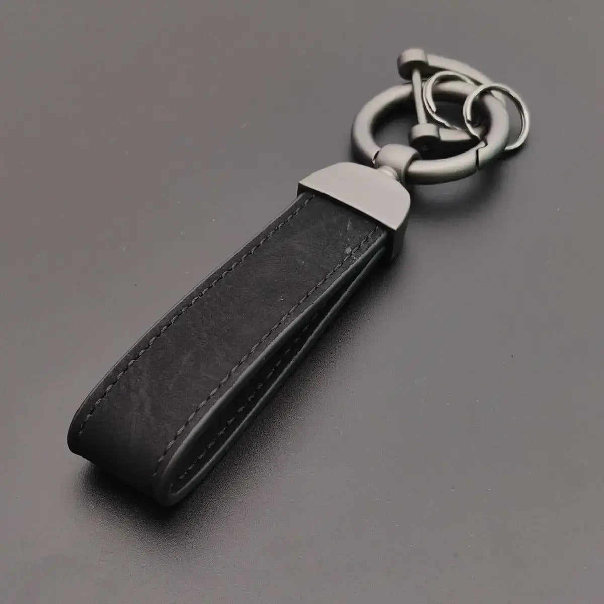 Custom Name Logo Leather Keychain