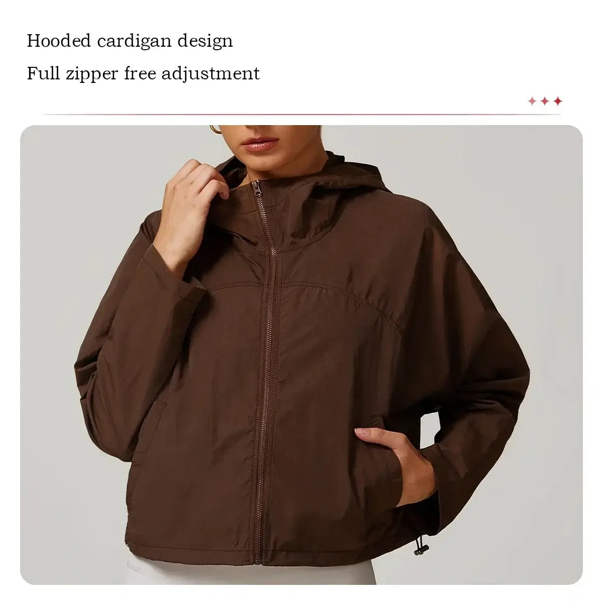 سترة يوغا نسائية مقاومة للرياح وسريعة الجفاف