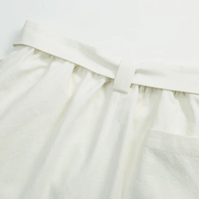 Men Hanfu Print Cropped Pants