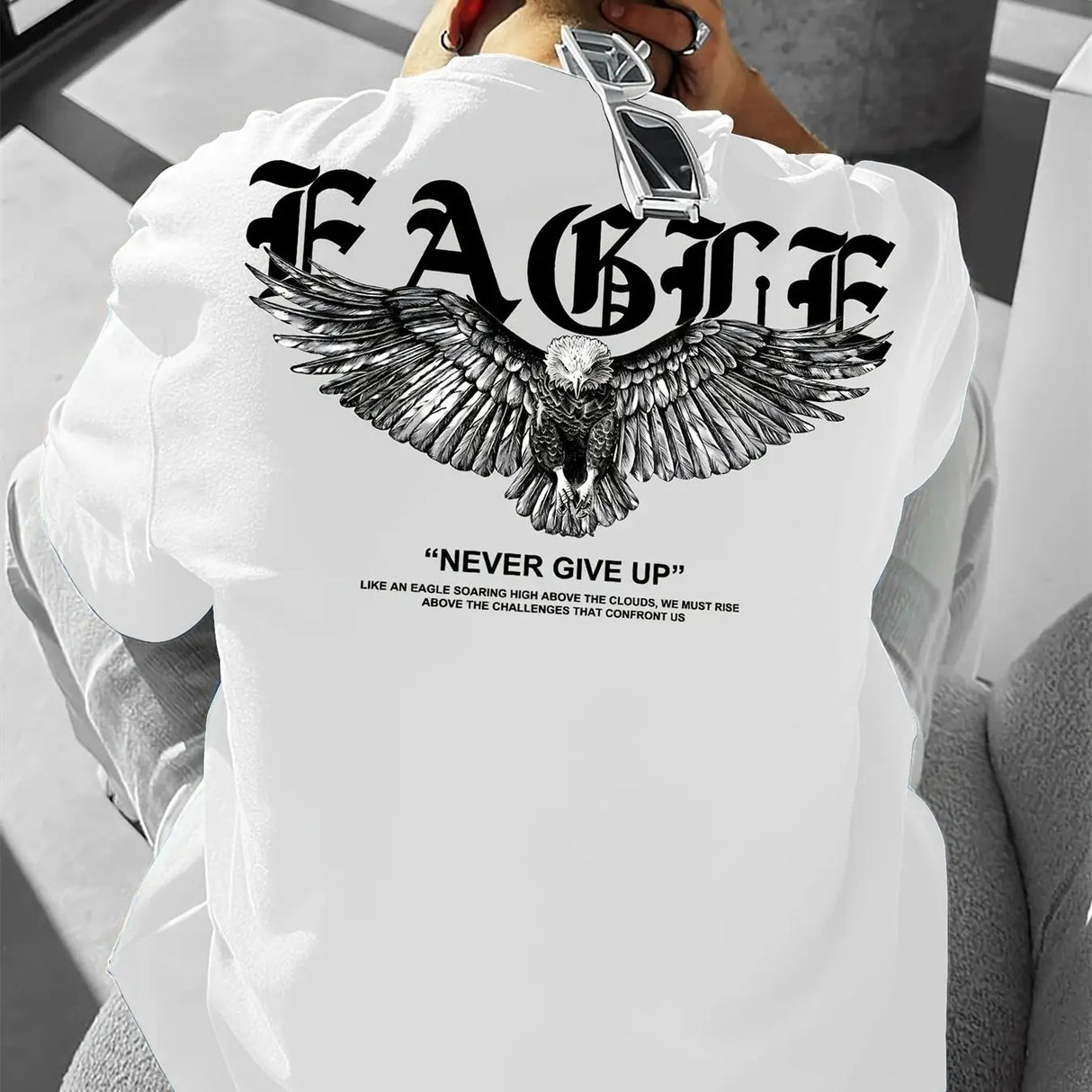 تي شيرت رجالي قطني برسومات جرافيكية