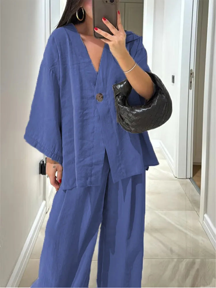 Women's Linen 2 Piece Set