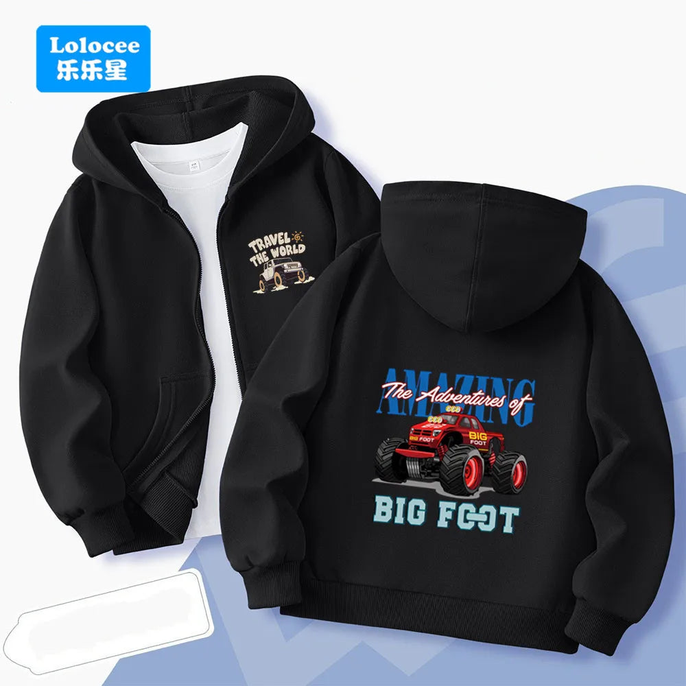Brooklyn Print Zip-Up Hoodie