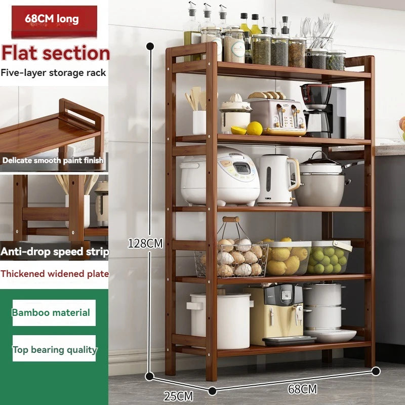 Multi-Layer Floor Standing Kitchen Shelf