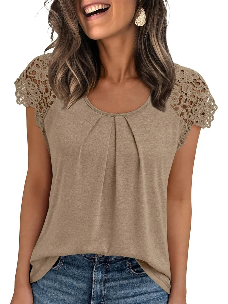 Bella Lace Oversized White Blouse