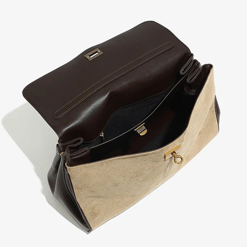 Frosted Leather Shoulder Bag
